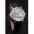 Cartier Ronde Second Time Zone White Dial Stainless Steel Case Black Leather Strap  622798