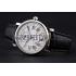 Cartier Rotonde White Dial Stainless Steel Case Black Leather Strap  622757