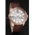 Cartier Calibre De Cartier Small Seconds White Dial Rose Gold Case Brown Leather Strap