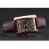 Replica Cartier Tank MC Gold Case Brown Dial Brown Leather Strap  622175