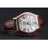 Replica Cartier Tortue Large Date White Dial Gold Case Brown Leather Strap