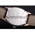 Replica Cartier Tortue Large Date White Dial Gold Case Brown Leather Strap