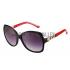 Cheap Cartier Golden Diamond Detail Black Frame Red Temples Sunglasses 308283