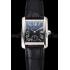 Cartier Tank MC Stainless Steel Case Black Dial Black Leather Strap  622174