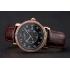 Replica Cartier Ronde Solo Black Dial Diamond Bezel Rose Gold Case Brown Leather Strap