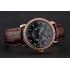 Replica Cartier Ronde Solo Black Dial Diamond Bezel Rose Gold Case Brown Leather Strap