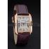 Cartier Tank Anglaise 30mm White Dial Gold Case Purple Leather Bracelet