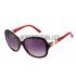 Replica Cartier Golden Finish Logo Detail Black And Red Frame Sunglasses 308273