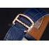 Cartier Tank MC Blue Dial Gold Case Blue Leather Bracelet  622695