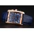 Cartier Tank MC Blue Dial Gold Case Blue Leather Bracelet  622695