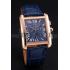 Cartier Tank MC Blue Dial Gold Case Blue Leather Bracelet  622695