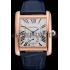 Cartier Tank MC White Dial Gold Case Blue Leather Strap  622577