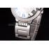 Cartier Ballon Bleu 44mm White Dial Diamonds Stainless Steel Case And Bracelet