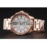 Cartier Calibre De Cartier Small Seconds White Dial Rose Gold Case And Bracelet Replica