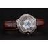 Swiss Cartier Ballon Bleu 46 MM Diamond Dial  Diamond Case Brown Leather Bracelet 1453895 Replica