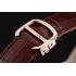 Swiss Cartier Ballon Bleu 46 MM Diamond Dial  Diamond Case Brown Leather Bracelet 1453895 Replica