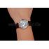 Swiss Cartier Ballon Bleu 46 MM Diamond Dial  Diamond Case Brown Leather Bracelet 1453895 Replica