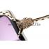 Cartier Panthere Diamond Detail Black Frame White Temples Sunglasses 308291