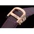 Cartier Tank Anglaise White Tiger Dial Gold Case Purple Leather Bracelet Replica