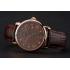 Cartier Ronde Solo Brown Dial Diamond Hour Marks Rose Gold Case Brown Leather Strap