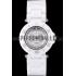 Cartier Pasha 39mm Silver Dial White Ceramic Case Rubber Bracelet