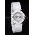 Cartier Pasha 39mm Silver Dial White Ceramic Case Rubber Bracelet