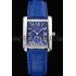 Cartier Tank MC Stainless Steel Case Blue Dial Blue Leather Strap   622178