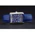 Cartier Tank MC Stainless Steel Case Blue Dial Blue Leather Strap   622178