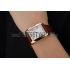 Cheap Cartier Tank Anglaise 36mm White Dial Gold Case Brown Leather Bracelet