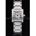 Cartier Tank Anglaise 20mm White Dial Diamonds Steel Case Stainless Steel Bracelet