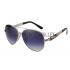 Replica Cartier Panthere Aviator Silver Frame Grey Lenses Sunglasses 308129