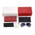 Replica Cartier Panthere Aviator Silver Frame Grey Lenses Sunglasses 308129