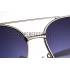 Replica Cartier Panthere Aviator Silver Frame Grey Lenses Sunglasses 308129