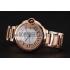 Swiss Cartier Ballon Bleu 46 MM Diamond Dial Rose Gold Bracelet 1453882