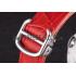 Cartier Ballon Bleu Silver Bezel with White Dial Red Leather Band  621551