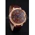 Replica Cartier Ballon Bleu Brown Dial Gold Case Brown Leather Strap