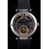 Replica Cartier Ballon Bleu flying tourbillon Black Leather Strap  621447