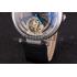 Replica Cartier Ballon Bleu flying tourbillon Black Leather Strap  621447