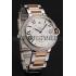 Swiss Cartier Ballon Bleu Two Timezone White Dial Diamond Case Rose Gold And Silver Bracelet 1453874