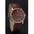 Cheap Cartier Ronde Solo Brown Dial Diamond Hour Marks And Bezel Rose Gold Case Brown Leather Strap