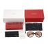 Cartier Golden Logo Detail Brown Frame Sunglasses 308276