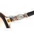 Cartier Golden Logo Detail Brown Frame Sunglasses 308276