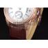 Cartier Calibre White Dial Gold Case Brown Leather Bracelet Replica