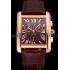 Cartier Tank MC Brown Dial Gold Case Brown Leather Bracelet  622696 Replica