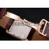 Cartier Tank MC Brown Dial Gold Case Brown Leather Bracelet  622696 Replica