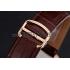 Cartier Tank MC Brown Dial Gold Case Brown Leather Bracelet  622696 Replica