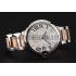 Swiss Cartier Ballon Bleu Two Timezone White Dial Silver Case Rose Gold And Silver Bracelet 1453875