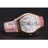 Cheap Cartier Tortue Perpetual Calendar White Dial Gold Case Pink Leather Strap