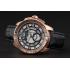 Replica Cartier Calibre De Cartier Small Seconds Black And White Dial Rose Gold Case Black Leather Strap