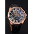 Replica Cartier Calibre Tourbillon Black Dial Gold Case Black Leather Strap  622754